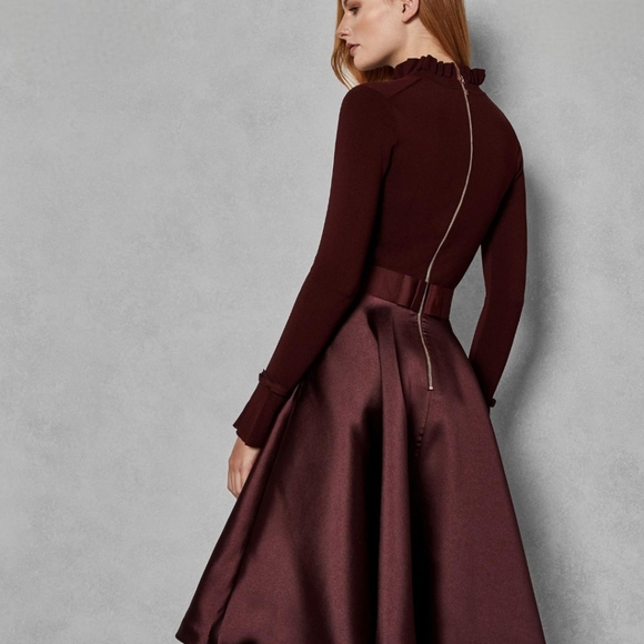 Ted Baker Maroon Dress - Picture 2 of 4